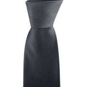 Grey Diagonal Ribbed Tie