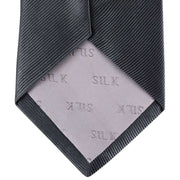 Grey Diagonal Ribbed Tie