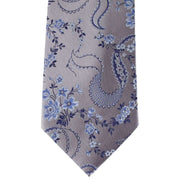 Grey Floral Tie