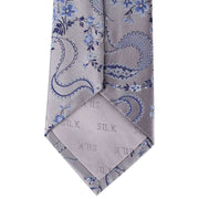 Grey Floral Tie