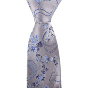 Grey Floral Tie