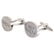 Grey Guilty Not Guilty Cufflinks