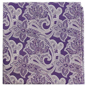 Lilac Edwardian Paisley Silk Pocket Square