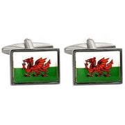 Multi-colour Welsh Flag Cufflinks