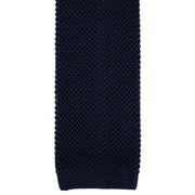 Navy Plain Knitted Tie