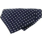 Navy Polka Dot Silk Twill Cravat