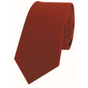 Orange Luxury Thin Satin Silk Tie