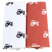 Orange Novelty Tractor Handkerchief Set