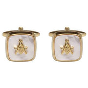 Pearl Mother of Pearl Masonic Cufflinks