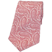 Pink Classic Paisley Silk Tie