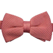 Pink Knitted Polyester Bow Tie