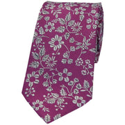 Pink Multi Flowers Silk Tie