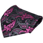 Pink Paisley Silk Handkerchief