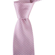 Pink Pin Dot Tie