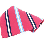 Pink Striped Silk Pocket Square