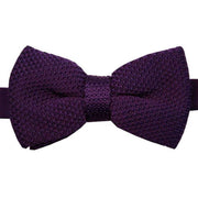 Purple Knitted Polyester Bow Tie