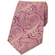 Purple Luxury Paisley Silk Tie