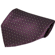 Purple Neat Small Flowers Design Silk Handkerchief