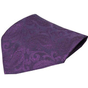 Purple Paisley Silk Pocket Square