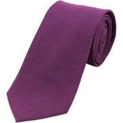 Purple Plain Wool Rich Tie