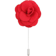 Red Flower Lapel Pin