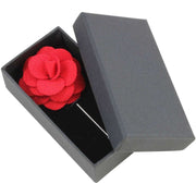 Red Flower Lapel Pin