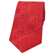 Red Luxury Paisley Silk Tie