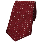 Red Pin Dot Silk Tie