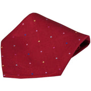 Red Pin Dots Silk Handkerchief