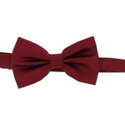Red Plain Satin Silk Bow Tie