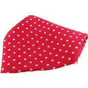 Red Polka Dot Silk Pocket Square