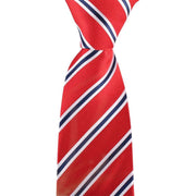 Red Regimental Striped Tie