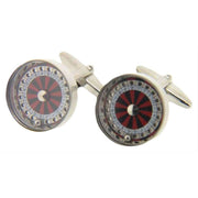 Red Roulette Wheel Cufflinks