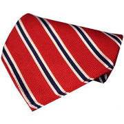Red Striped Silk Handkerchief