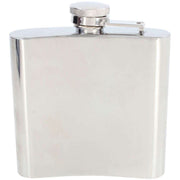 Silver 6oz Rugby Stainless Steel Hip Flask