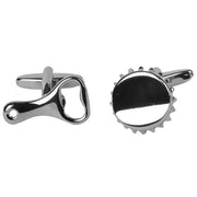 Silver Bottle Top and Opener Cufflinks