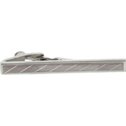Silver Brushed Engraved Tie Bar