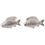 Silver Carp Fish Cufflinks