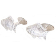 Silver Carp Fish Cufflinks