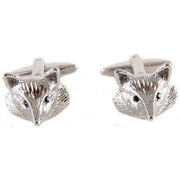 Silver Fox Head Cufflinks