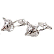 Silver Fox Head Cufflinks