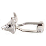 Silver Fox Head Cufflinks