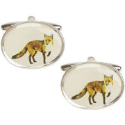 Silver Fox Image Cufflinks