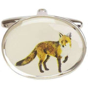 Silver Fox Image Cufflinks