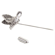Silver Game Bird Lapel Pin