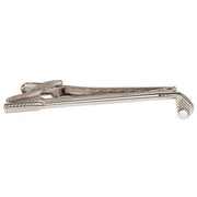 Silver Golf Club and Ball Tie Clip