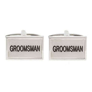 Silver Groomsman Cufflinks