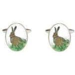 Silver Hare Image Cufflinks