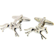 Silver Horse and Jockey Country Cufflinks
