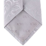Silver Large Paisley Tie